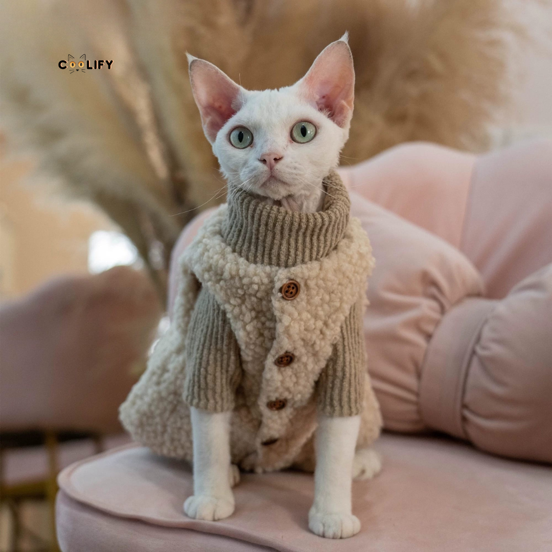 Yuma Kedi Kazak&Yelek Seti