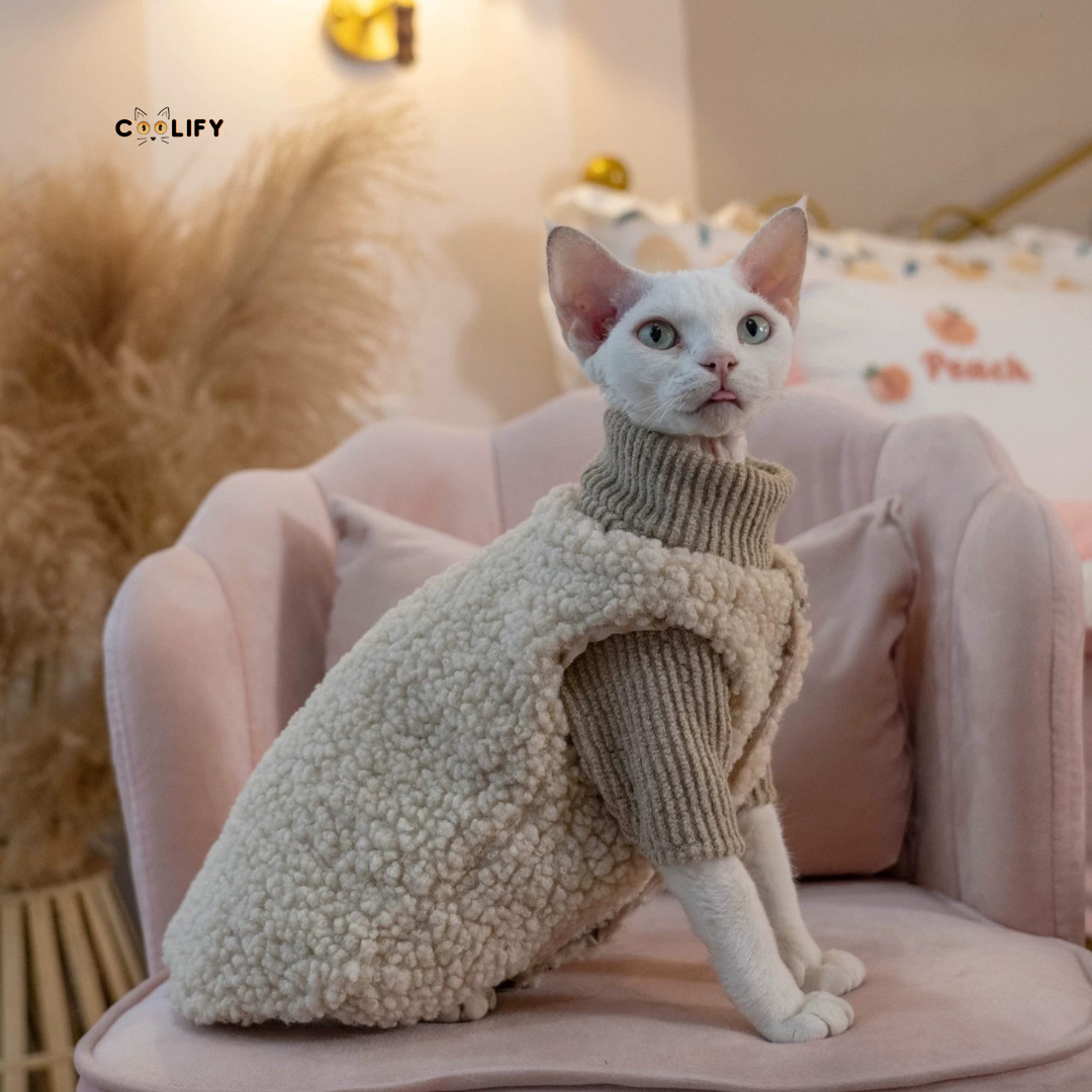 Yuma Kedi Kazak&Yelek Seti